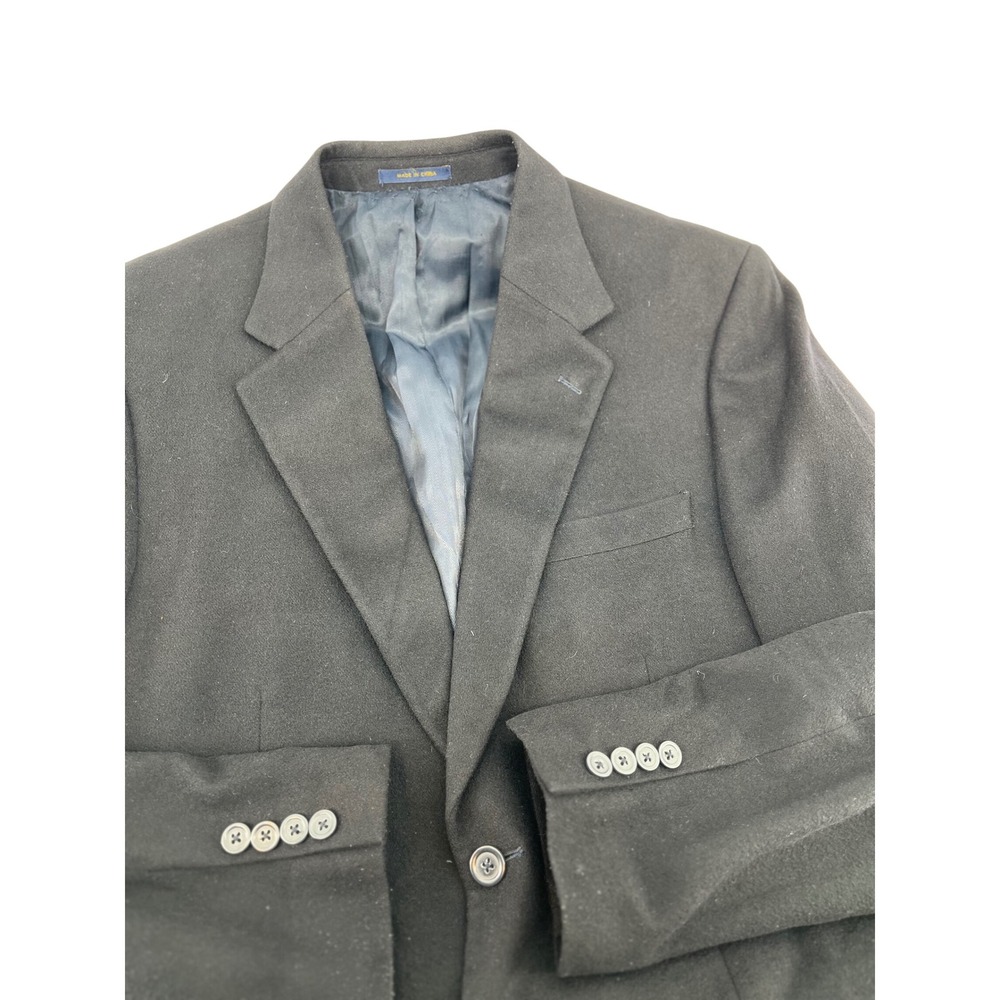 Club Room‎ Men's Black Wool Silk Cashmere Blend Blazer Jacket